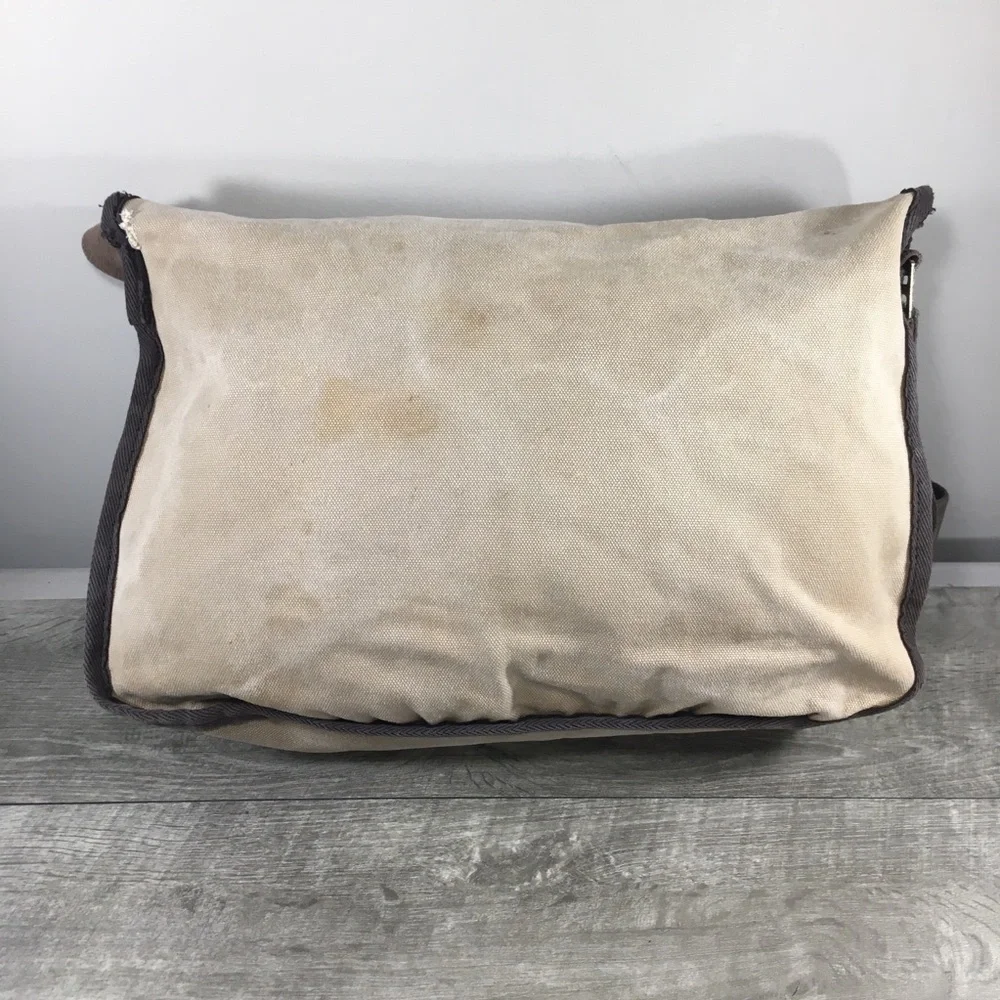 Duluth Pack Safari Travel Briefcase Tan Canvas Book Laptop Bag Business Everyday